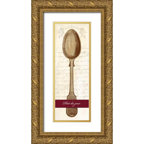 Plat du Jour Gold Ornate Wood Framed Art Print with Double Matting by Dellal, Remy