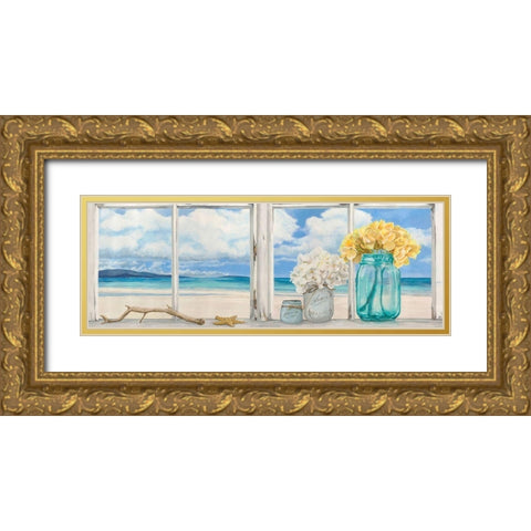 Atlantique (detail) Gold Ornate Wood Framed Art Print with Double Matting by Dellal, Remy