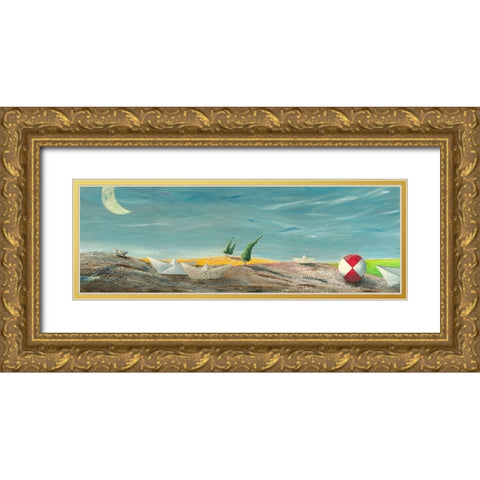 Rotolando verso Sud Gold Ornate Wood Framed Art Print with Double Matting by Larotonda, Donato