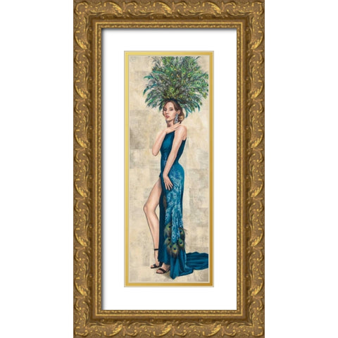 Deco Princess I Gold Ornate Wood Framed Art Print with Double Matting by Duval, Sonya