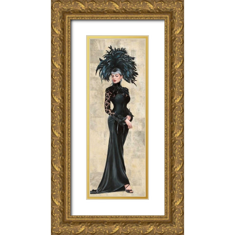 Deco Princess II Gold Ornate Wood Framed Art Print with Double Matting by Duval, Sonya