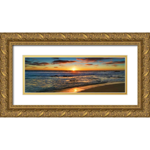 Sunset, Leeuwin National Park, Australia Gold Ornate Wood Framed Art Print with Double Matting by Krahmer, Frank