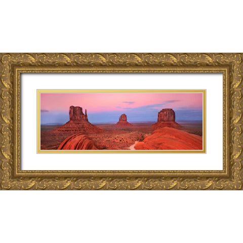 Mittens in Monument Valley, Arizona Gold Ornate Wood Framed Art Print with Double Matting by Krahmer, Frank