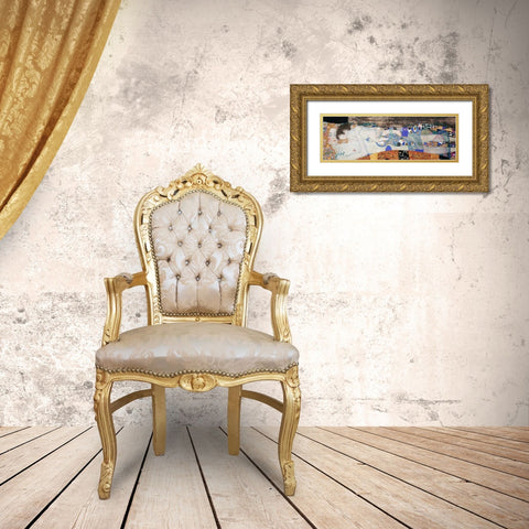 The Three Ages of Woman Gold Ornate Wood Framed Art Print with Double Matting by Klimt, Gustav