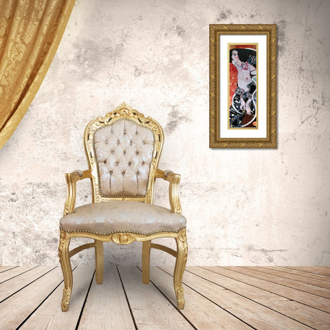 Salome Gold Ornate Wood Framed Art Print with Double Matting by Klimt, Gustav