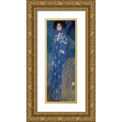 Emilie Louise FlÃ¶ge Gold Ornate Wood Framed Art Print with Double Matting by Klimt, Gustav