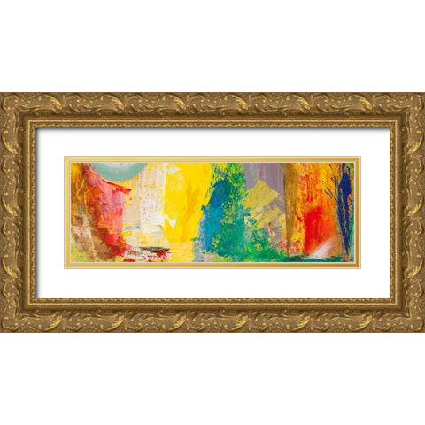 Musica per occhi che brillano Gold Ornate Wood Framed Art Print with Double Matting by Corrado, Italo