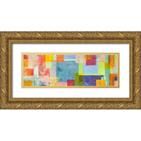 Orizzonte dAgosto Gold Ornate Wood Framed Art Print with Double Matting by Corrado, Italo