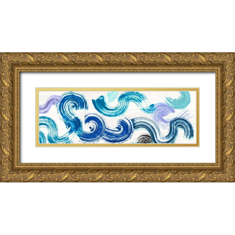 Ocean Almighty Gold Ornate Wood Framed Art Print with Double Matting by Ikeda, Haru