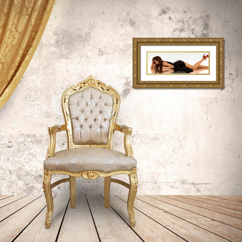 Soft Reflection Gold Ornate Wood Framed Art Print with Double Matting by Silver, John