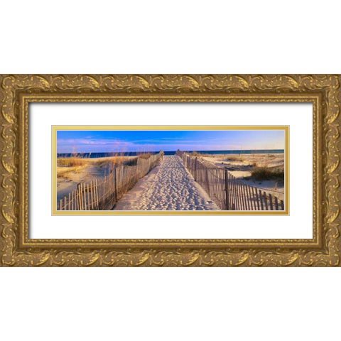 Pathway to the Beach, Florida, USA Gold Ornate Wood Framed Art Print with Double Matting by Sohm , Joseph