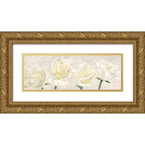 Classic Roses Gold Ornate Wood Framed Art Print with Double Matting by Jenny, Thomlinson