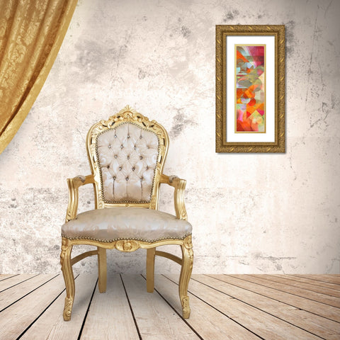 Colorfall II Gold Ornate Wood Framed Art Print with Double Matting by Kaj, Rama
