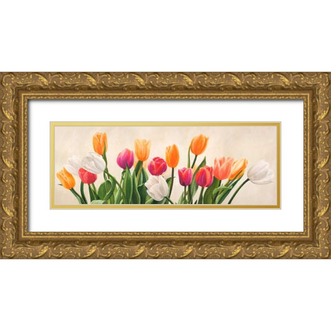 Nel mio giardino Gold Ornate Wood Framed Art Print with Double Matting by Villa, Luca