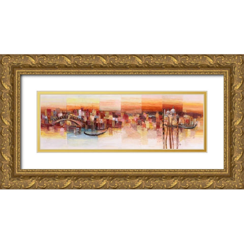 Sognando Venezia Gold Ornate Wood Framed Art Print with Double Matting by Florio, Luigi