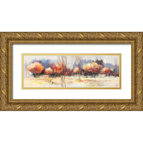 Boschi destate Gold Ornate Wood Framed Art Print with Double Matting by Florio, Luigi