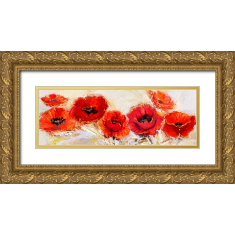 Fiori d agosto Gold Ornate Wood Framed Art Print with Double Matting by Florio, Luigi