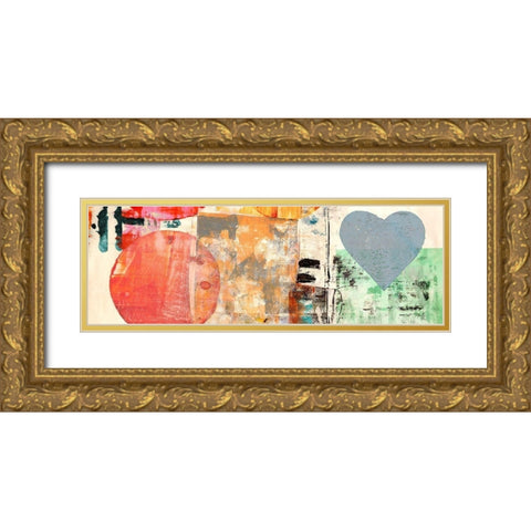 Pop Love #2 (detail) Gold Ornate Wood Framed Art Print with Double Matting by Winkel, Peter