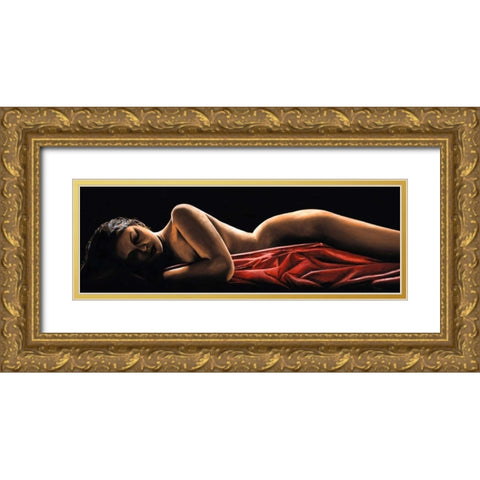 Reverie Gold Ornate Wood Framed Art Print with Double Matting by Young, Richard