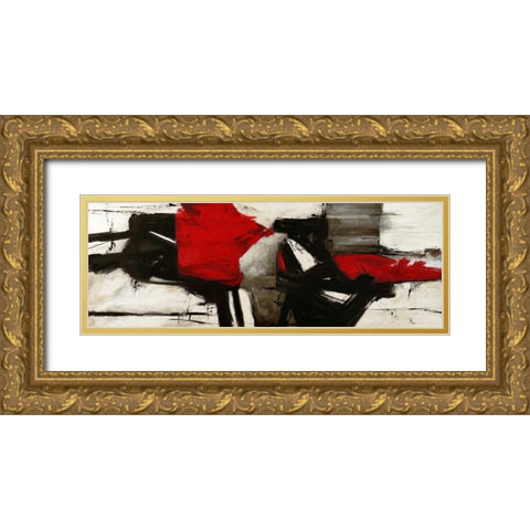 Red Profile Gold Ornate Wood Framed Art Print with Double Matting by Stone, Jim
