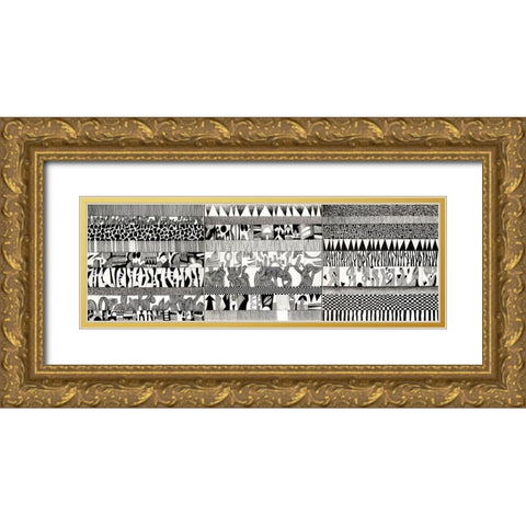 Partitura II Gold Ornate Wood Framed Art Print with Double Matting by Teruzzi, Vittorio