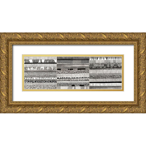 Partitura III Gold Ornate Wood Framed Art Print with Double Matting by Teruzzi, Vittorio