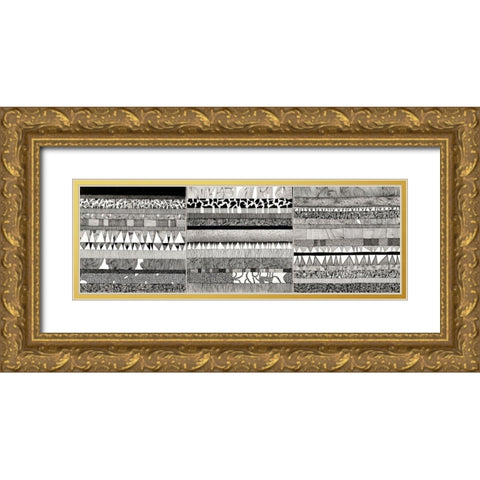 Partitura IV Gold Ornate Wood Framed Art Print with Double Matting by Teruzzi, Vittorio