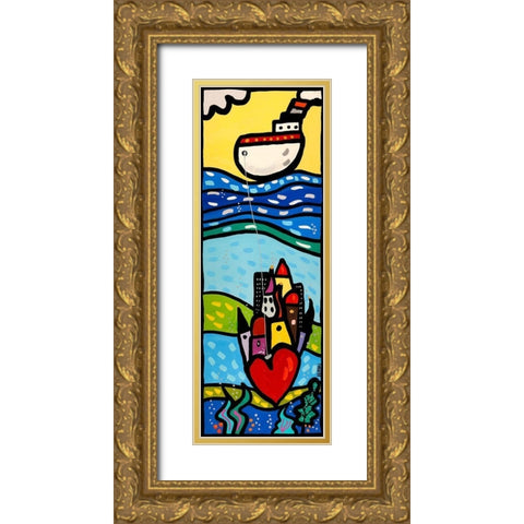 Amori sommersi I Gold Ornate Wood Framed Art Print with Double Matting by Wallas