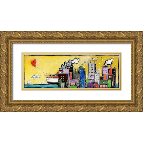 Amarcord Gold Ornate Wood Framed Art Print with Double Matting by Wallas