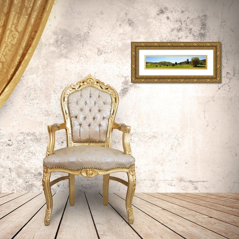 Abbazia di S. Antimo-Val d Orcia-Tuscany Gold Ornate Wood Framed Art Print with Double Matting by Pangea Images