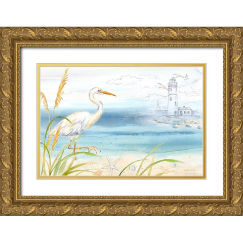 By the Seashore I Gold Ornate Wood Framed Art Print with Double Matting by Coulter, Cynthia