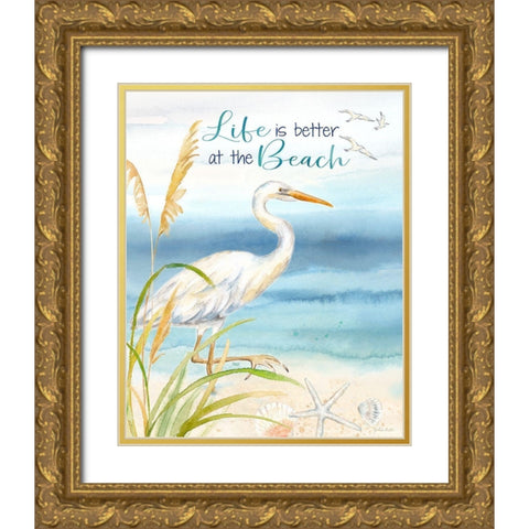 By the Seashore VI Gold Ornate Wood Framed Art Print with Double Matting by Coulter, Cynthia
