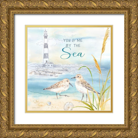By the Seashore IX Gold Ornate Wood Framed Art Print with Double Matting by Coulter, Cynthia