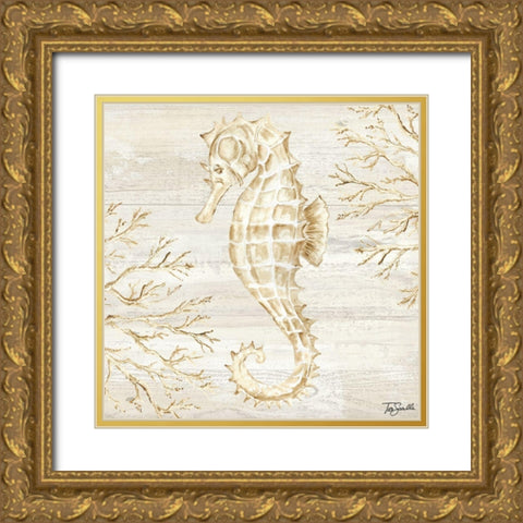Calm Shores III Gold Ornate Wood Framed Art Print with Double Matting by Tre Sorelle Studios