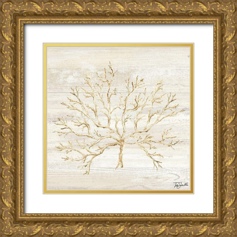 Calm Shores IV Gold Ornate Wood Framed Art Print with Double Matting by Tre Sorelle Studios