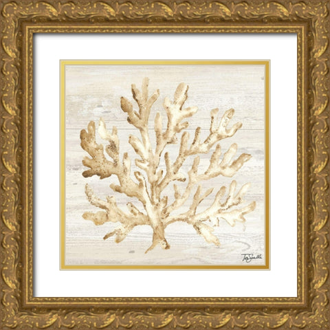 Calm Shores V Gold Ornate Wood Framed Art Print with Double Matting by Tre Sorelle Studios