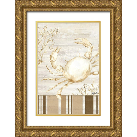 Calm Shores XI Gold Ornate Wood Framed Art Print with Double Matting by Tre Sorelle Studios