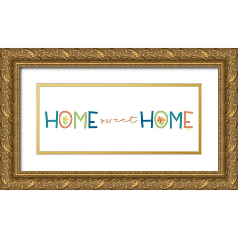 Happy at Home XIII Gold Ornate Wood Framed Art Print with Double Matting by Reed, Tara