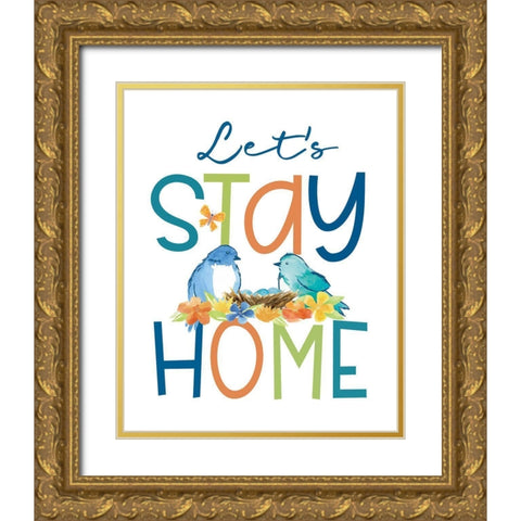 Happy at Home XXVI Gold Ornate Wood Framed Art Print with Double Matting by Reed, Tara