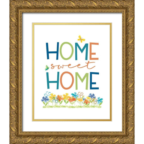 Happy at Home XXVII Gold Ornate Wood Framed Art Print with Double Matting by Reed, Tara