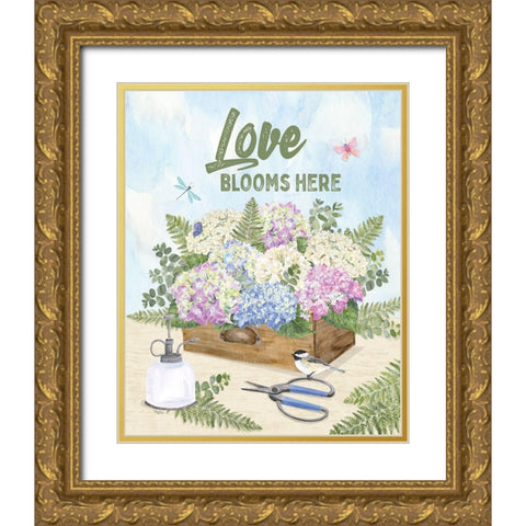 In My Garden XVIII Gold Ornate Wood Framed Art Print with Double Matting by Reed, Tara
