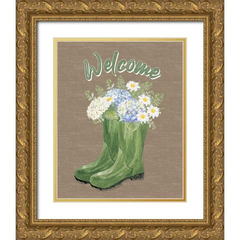 In My Garden XXIV Gold Ornate Wood Framed Art Print with Double Matting by Reed, Tara