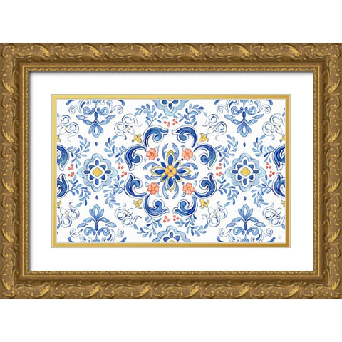 Mediterranean Breezes XXI Gold Ornate Wood Framed Art Print with Double Matting by Coulter, Cynthia