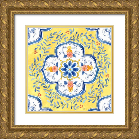 Mediterranean Breezes XXIV Gold Ornate Wood Framed Art Print with Double Matting by Coulter, Cynthia
