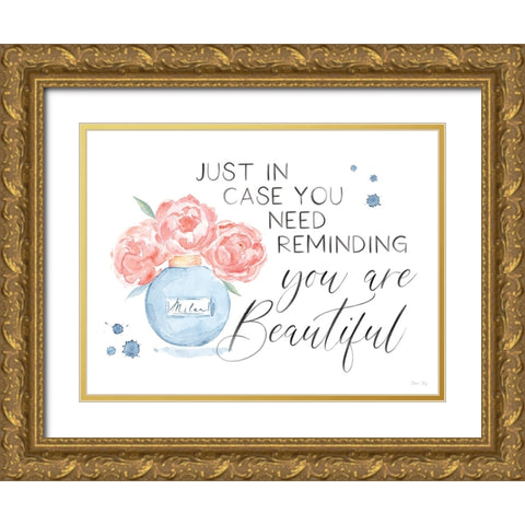 My Kind of Beautiful XXI Gold Ornate Wood Framed Art Print with Double Matting by Fay, Elena