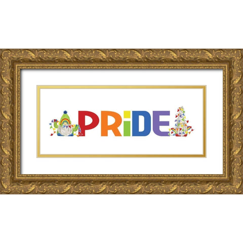 Pride Gnomes IX Gold Ornate Wood Framed Art Print with Double Matting by Reed, Tara