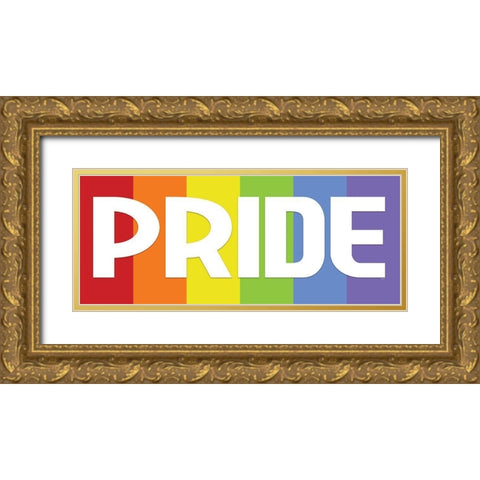 Pride Gnomes X Gold Ornate Wood Framed Art Print with Double Matting by Reed, Tara