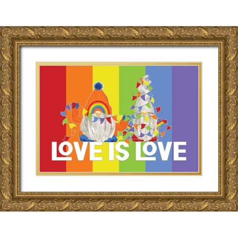 Pride Gnomes XIV Gold Ornate Wood Framed Art Print with Double Matting by Reed, Tara