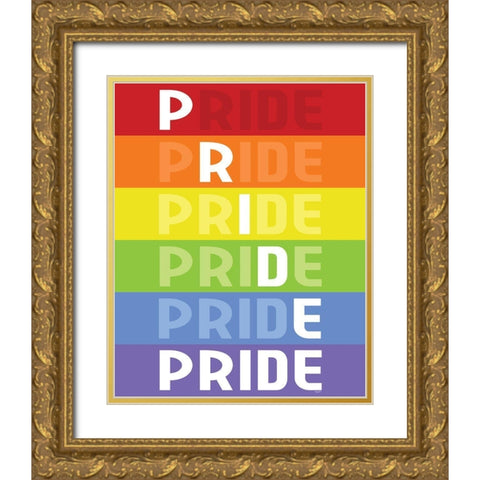 Pride Gnomes XVII Gold Ornate Wood Framed Art Print with Double Matting by Reed, Tara