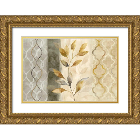 Majestic Leaves Landscape Gold Ornate Wood Framed Art Print with Double Matting by Coulter, Cynthia